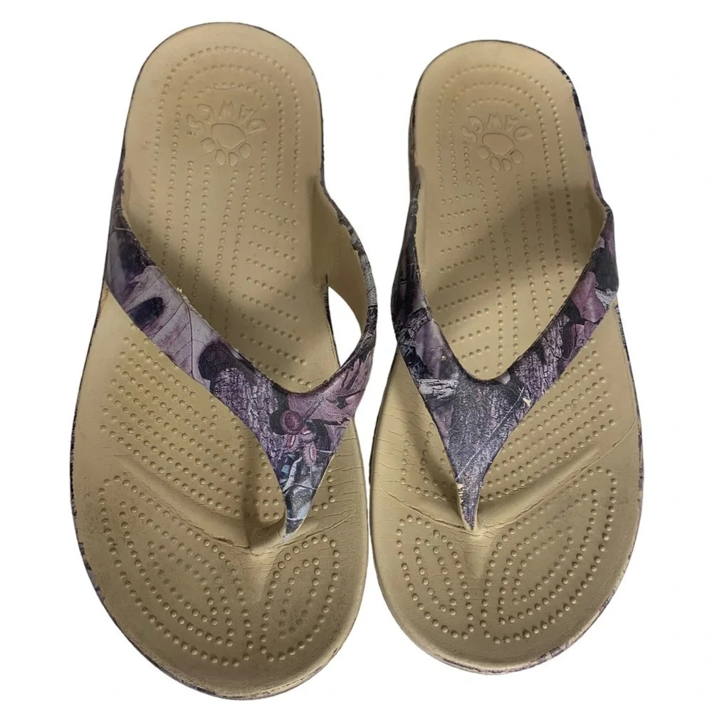 Dawgs Mens Mossy Oak Flip Flop Casual  Size US 10 Comfort Preloved lightweight